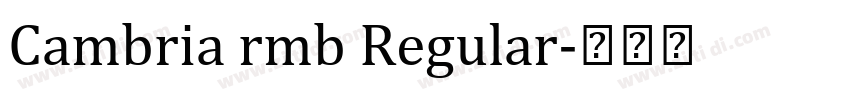 Cambria rmb Regular字体转换